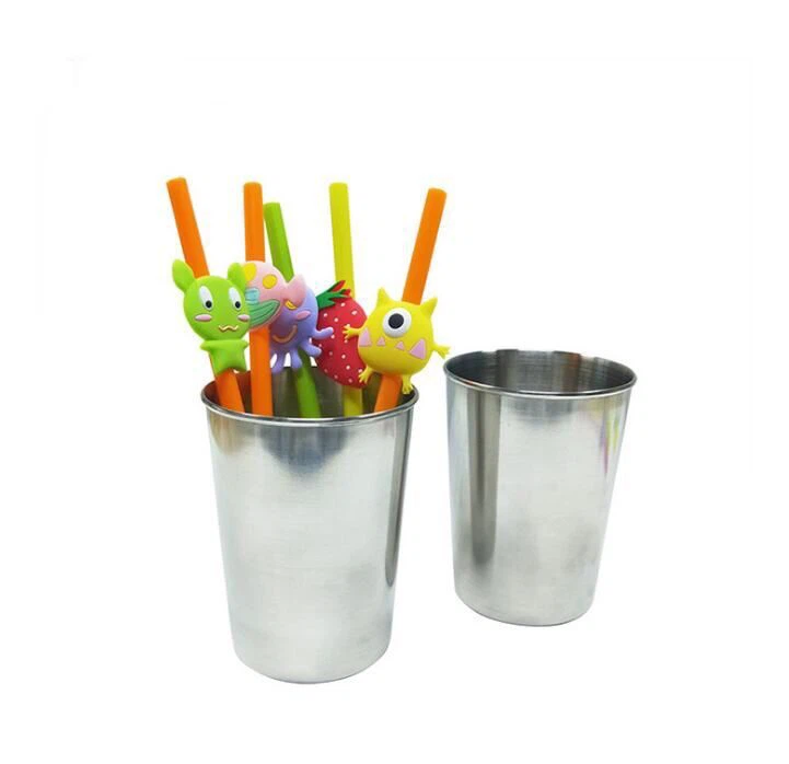 New Product Baby FDA Silicone Cartoon Straw