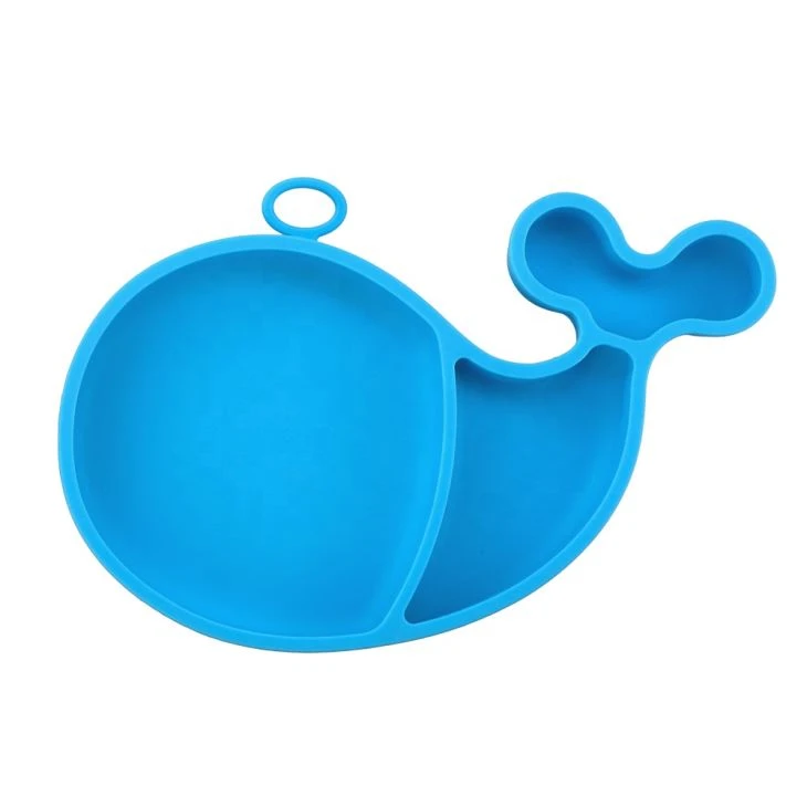 Silicone Kid Eating Whale Shape Placemats