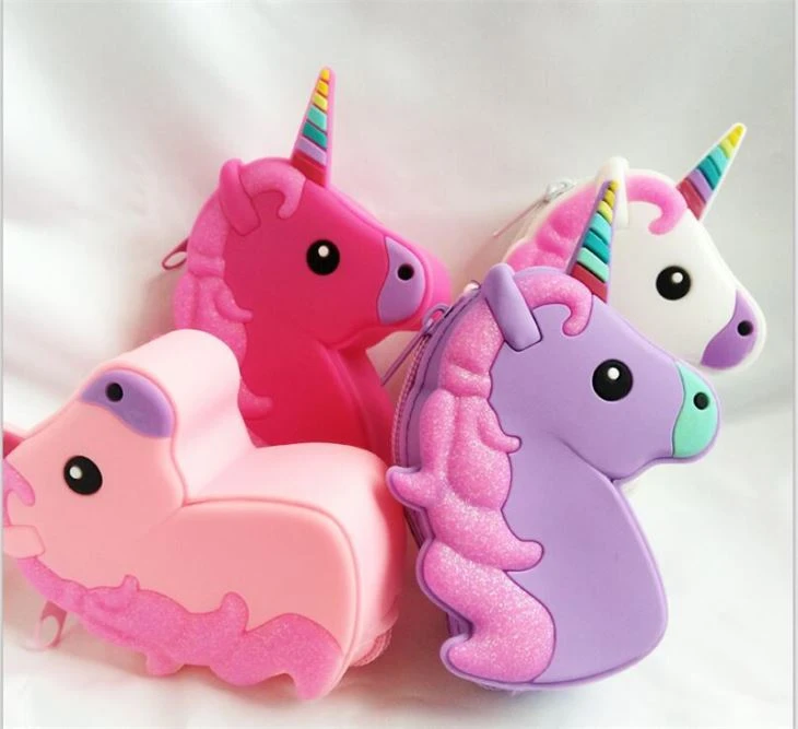 Silicone Unicorn Change Lady Wallet Coin Bag